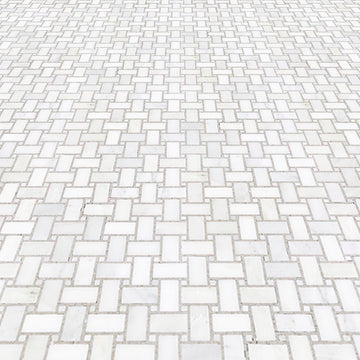 Metro Blanc Grey & White Dot - Backsplash Mosaic Tile