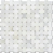 Micro Basketweave & Grey Dot Marble  - Backsplash Mosaic Tile