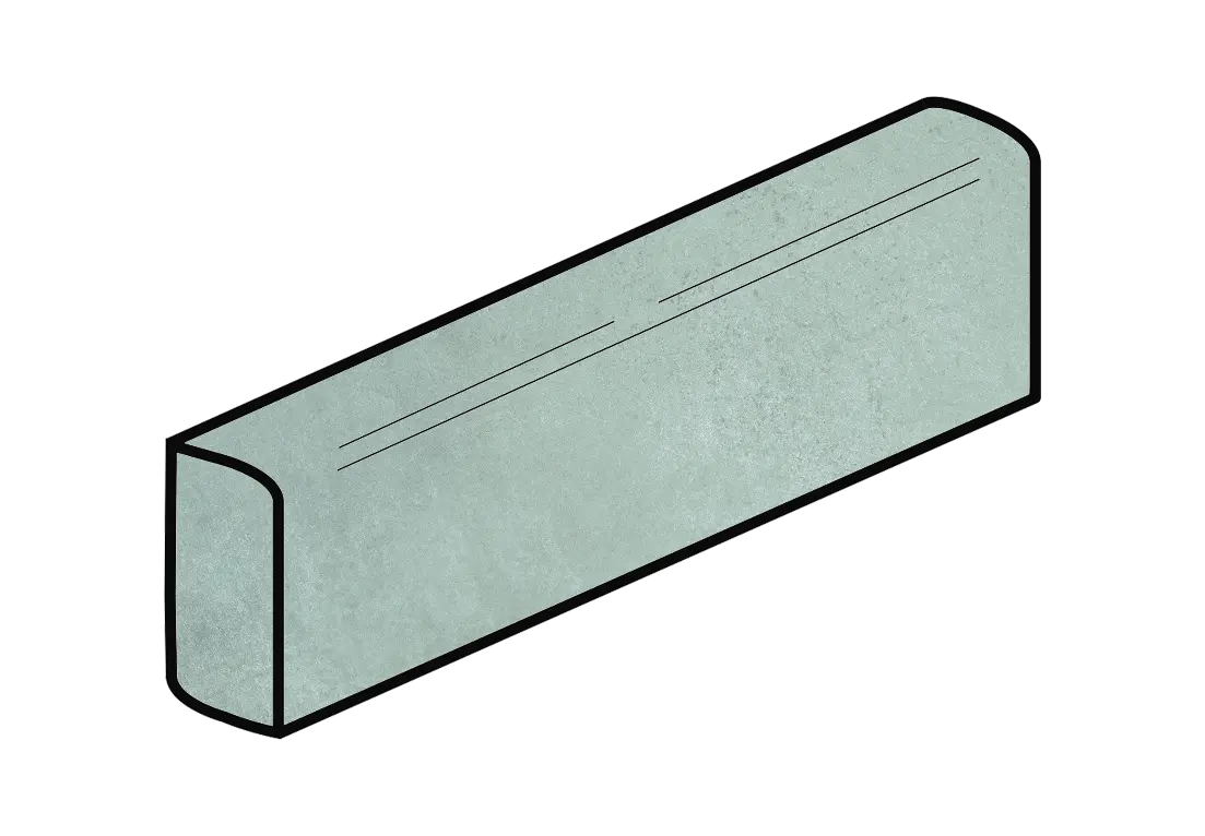 Maiolica 1/2”x10” Ceramic Pencil Liner Trim Tile Aqua