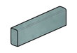 Maiolica 1/2”x10” Ceramic Pencil Liner Trim Tile Blue Steel