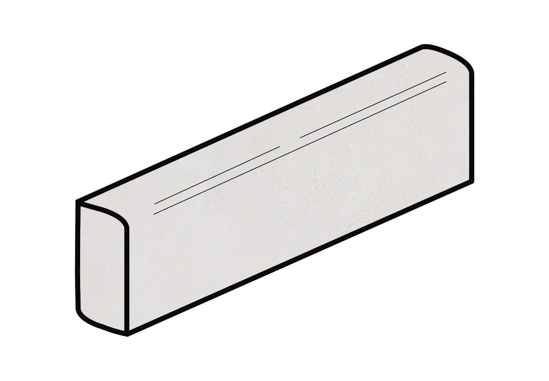 Maiolica 1/2”x10” Ceramic Pencil Liner Trim Tile White