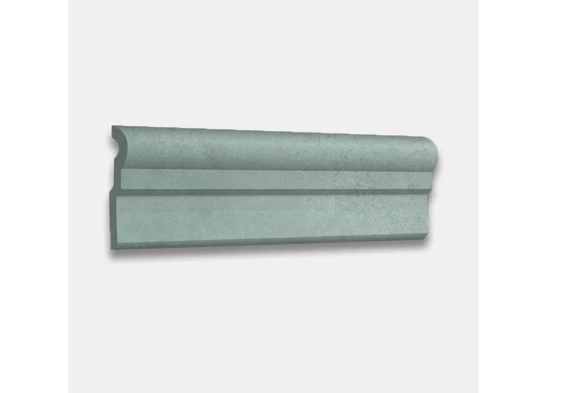 Maiolica 2 3/4”x10” Ceramic Cornice Trim Tile Aqua
