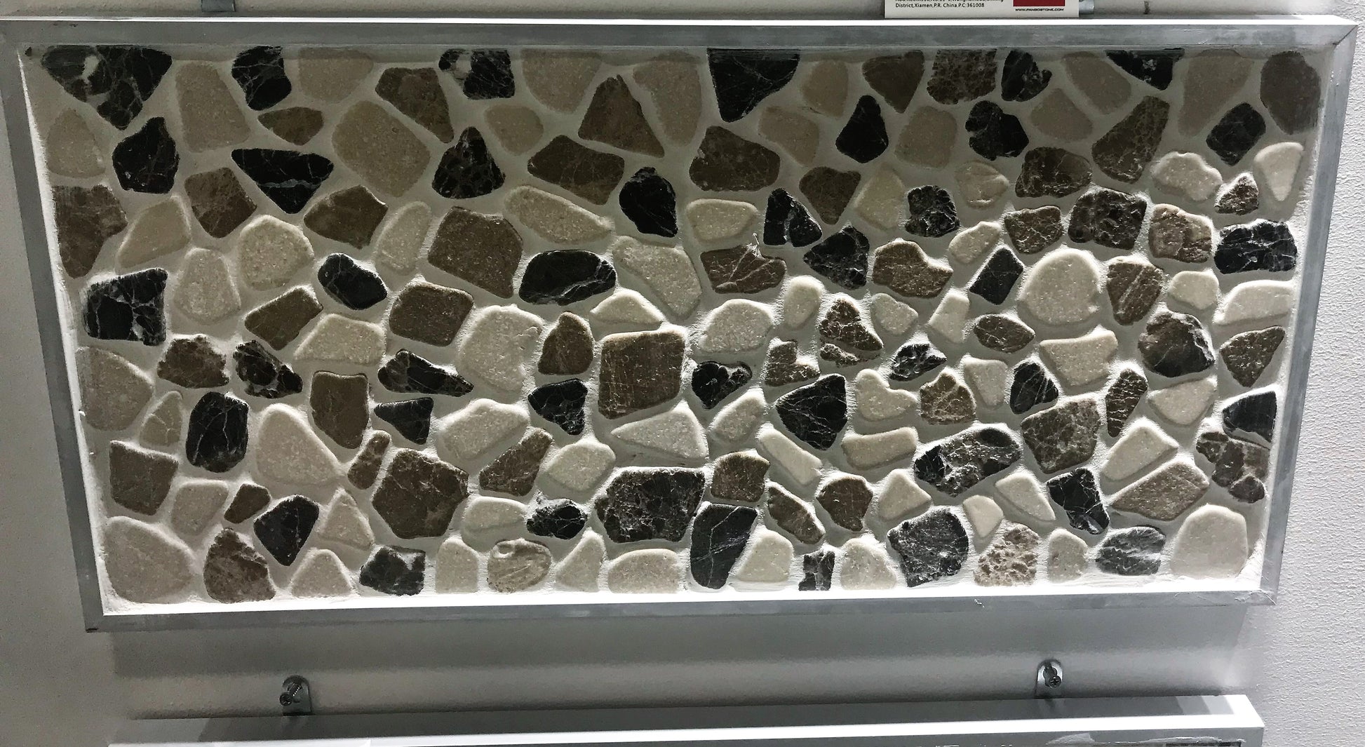 Marble Polished Flat Pebble Mosaic 12" x 12" Designer