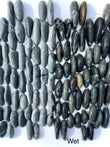 Matte Black Standing Pebble Mosaic 12" x 12"