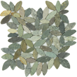 Mix Color-Golden Flowershape Flat Pebble Mosaic 12" x 12" Designer