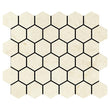 Noble White Cream Tumbled Hexagon Mosaic Tile