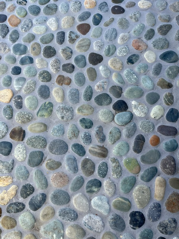 Natural Mix Color Leveled Pebble Mosaic 12" x 12"