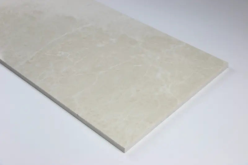 Noble White Cream Beveled Wall Tile 3×6"