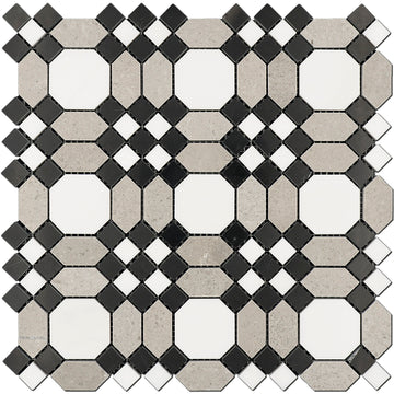 Highland White Marble  - Polished Floor and Wall Mosaic