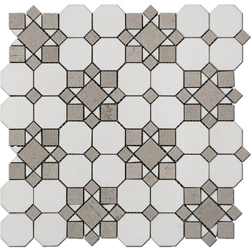 Mármol gris Octave Patio - Mosaico pulido para pisos y paredes