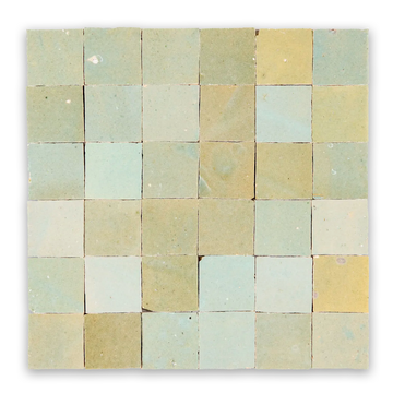 Oliva Zellige 2”x2” Square Mosaic Wall Tile