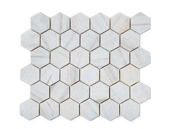 Palisandro Polished Hexagon Marble Mosaic Tile