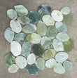 Green Flat Jade Pebble Mosaic 12" x 12"