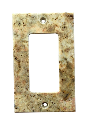 Scabos Travertine Switch Plate 2 3/4 x 4 1/2 Honed 1-ROCKER Wall Cover