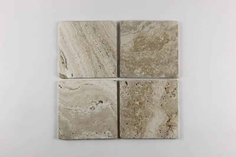 Scabos Travertine Filled & Honed Wall and Floor Tile 18x18"