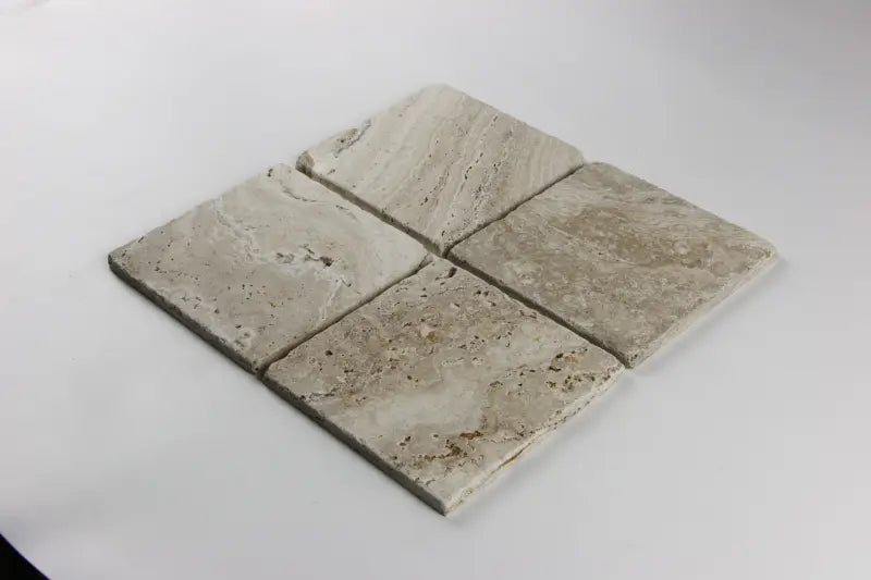 Scabos Travertine Tumbled Exterior Pool Coping 12X12" 2"