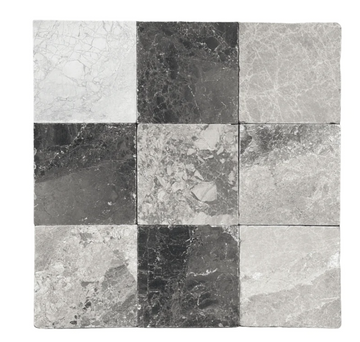 Atlantic Gray Marble Tile 4" X 4" 3/8 Tile (Straight-Edged)