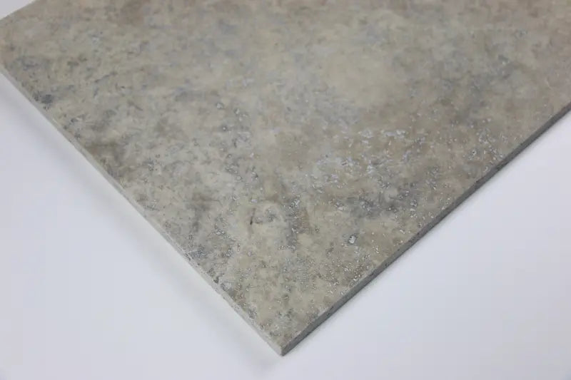 Silver Travertine Filled & Honed Wall and Floor Tile 12x24"
