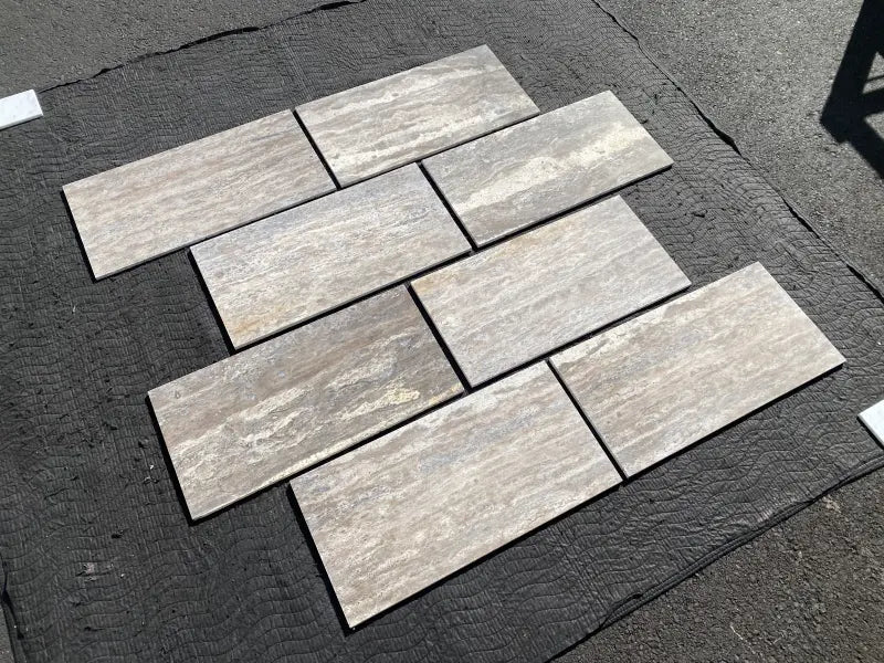Silver  12" X 24" Tile (Vein-cut) Filled & Honed