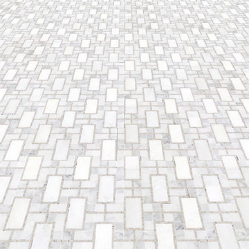 Matrix Grey Dot Marble  - Backsplash Mosaic Tile