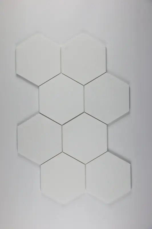 Thassos White Hexagon Mosaic Tile 6x6"