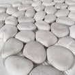 Tumble White Leveled Pebble Mosaic 12" x 12"
