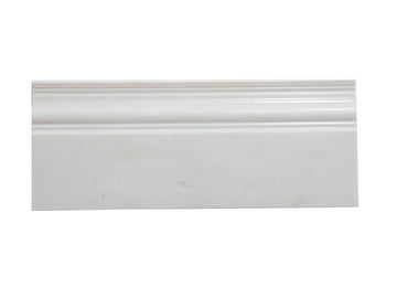 Volakas 4 3/4”x12” Honed Marble Baseboard Liner Trim Tile