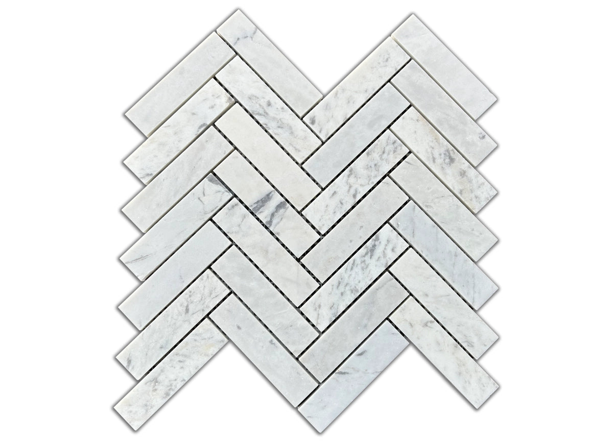 Volakas 4 3/4”x12” Honed Marble Baseboard Liner Trim Tile 1”x4”