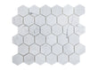 Volakas Honed Hexagon Marble Mosaic Tile 2”x2”