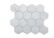 Volakas Honed Hexagon Marble Mosaic Tile 3”x3”