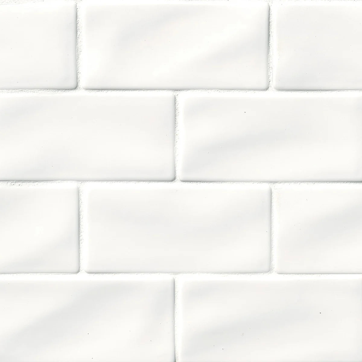 Whisper White 3”x6” Subway Ceramic Wall Tile