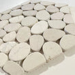 White Flat Honeycomb Pebble Mosaic 6" x 6"