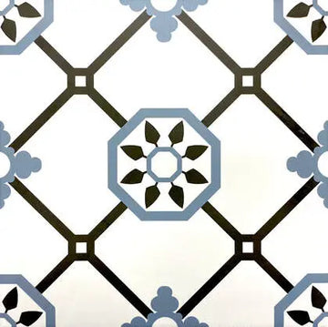 Azulejo decorativo mate de pared y piso de azulejos de porcelana Alba Azul 