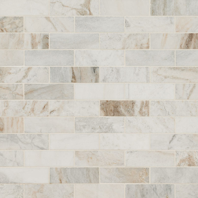 Arabescato Venato White 2x6 Marble Tile