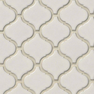 Azulejo mosaico arabesco bianco