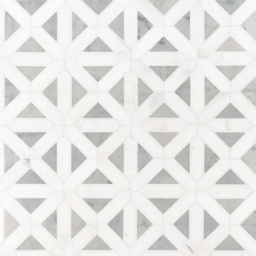 Azulejo mosaico dolomita geométrica Bianco