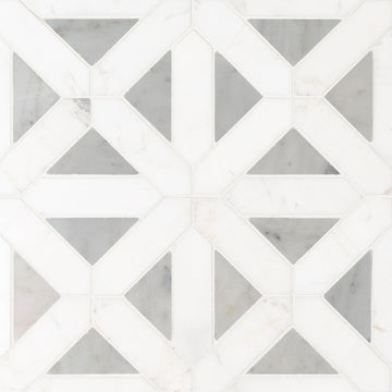 Azulejo mosaico dolomita geométrica Bianco