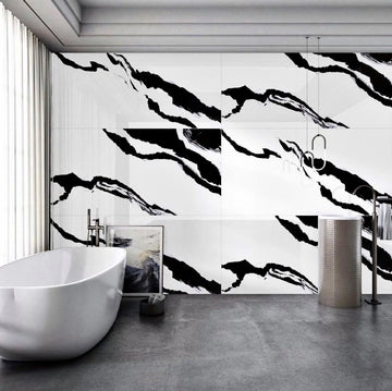 Azulejo de pared y piso pulido Panda negro 24X48 