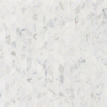 Azulejo mosaico pulido con patrón Calacatta Blanco
