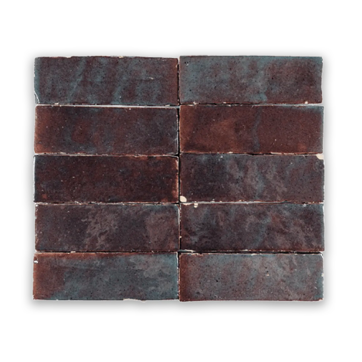 Cherry Zellige Ceramic Wall Tile 2x6