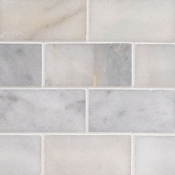 Greecian White Marble 3”x6” Subway Wall and Floor Tile