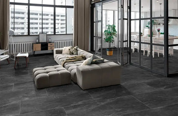 Iroc Black Matte 24X48 Wall And Floor Tile