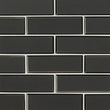 Mettallic Gray Bevel Subway Tile 2x6
