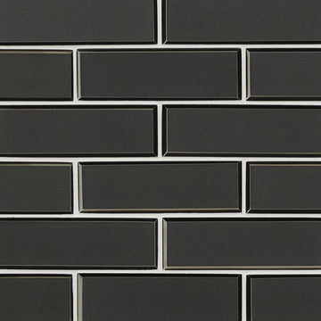 Mettallic Gray Bevel Subway Tile