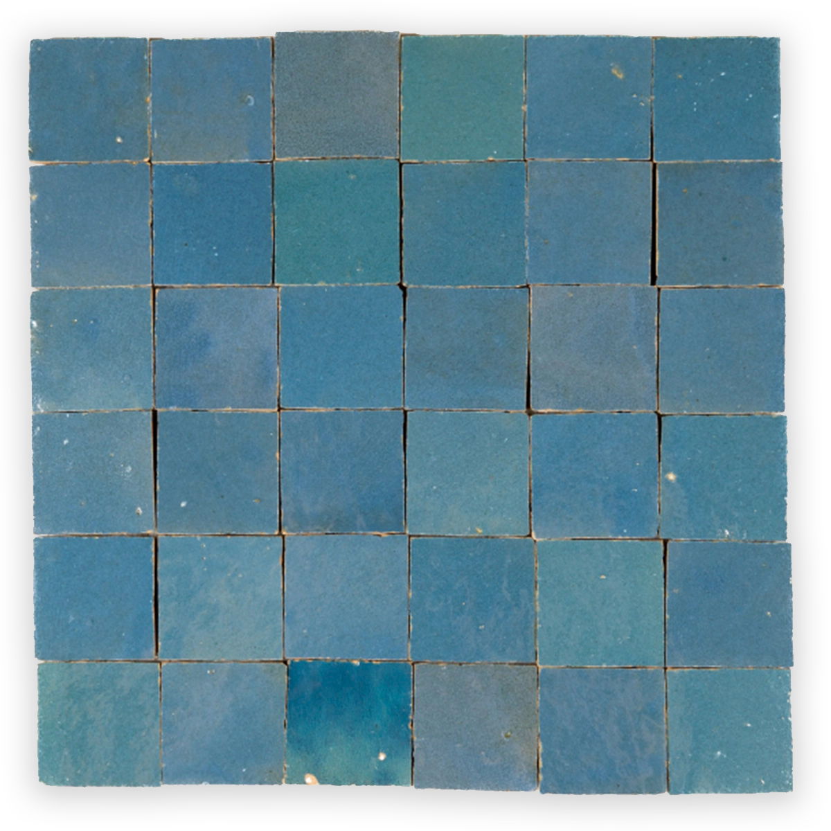 Morning Glory 2”x2” Square Zellige Mosaic Wall Tile