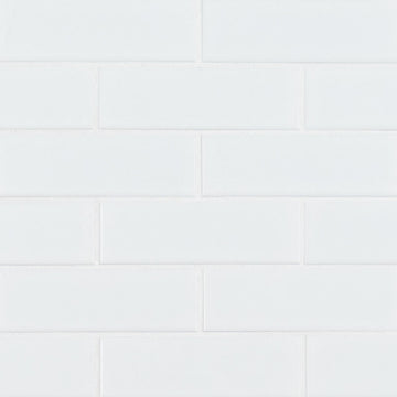 Azulejo mosaico de pared y piso blanco Retro Brick Bianco