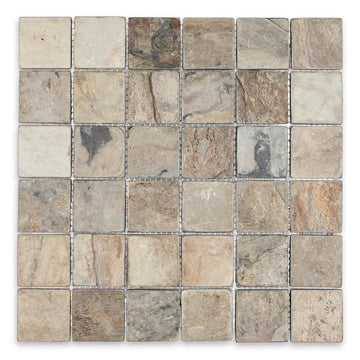 Rustic Amber Slate Mosaic Wall and Floor Tile