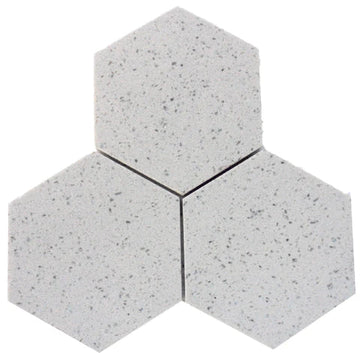 Terrazzo Silver Polished Hexagone Mosaic Tile