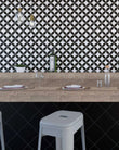 Tokio Negro Matte Decorative Porcelain Tiles Wall And Floor Tile 9x9"