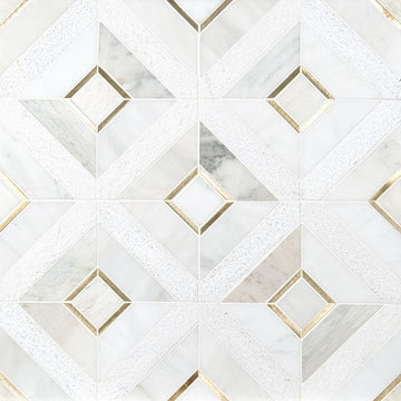 Verona Gold Pattern Mosaic Tile